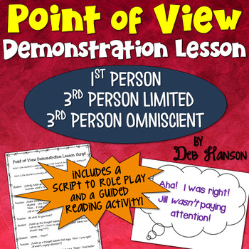 Preview of Point of View Demonstration Lesson: Students write their own paragraphs