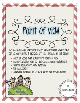 Preview of Point of View ELA Standard 6 Interactive Highly Engaging Lesson BRAIN COMPATIBLE