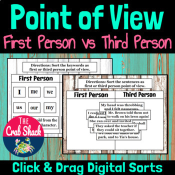 Preview of Point of View - First Person vs Third Person *DIGITAL SORTS*