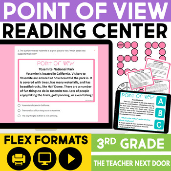 Preview of Point of View Nonfiction Reading Center - Point of View Nonfiction Reading Game
