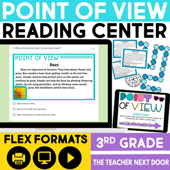 Preview of Point of View Reading Center for Fiction - Point of View Reading Game Fiction