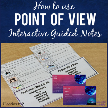 Preview of Point of View Guided Notes PowerPoint BUNDLE Fiction and Nonfiction