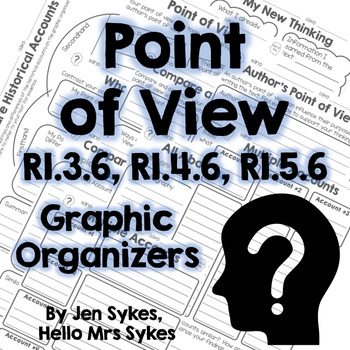 Preview of Point of View Informational Text Graphic Organizers RI.3.6 RI.4.6 RI.5.6