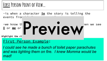 Preview of Point of View Intro Slides and Student Notes