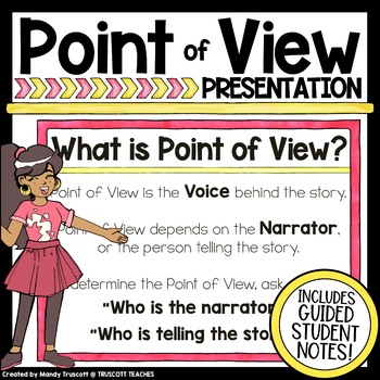 Preview of Point of View Introductory Presentation & Guided Student Notes: Paper & Digital