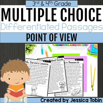 Preview of Point of View 3rd and 4th Grade Multiple Choice Passages - RL.3.6, RL.4.6