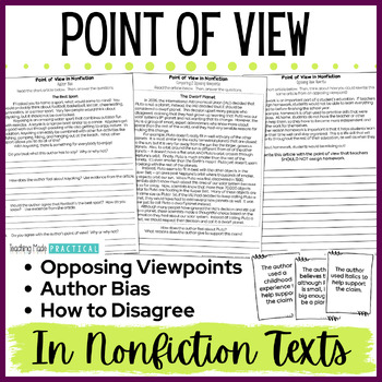 Preview of Author's Point of View - Authors Bias & Comparing Points of View in Nonfiction