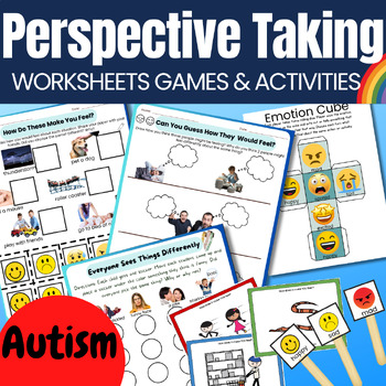 Preview of Point of View Perspective Taking Worksheets & Activities for Autism Social Skill