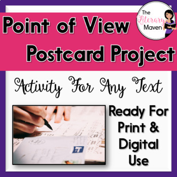 Preview of Point of View Postcard Activity for Any Text - Print & Digital