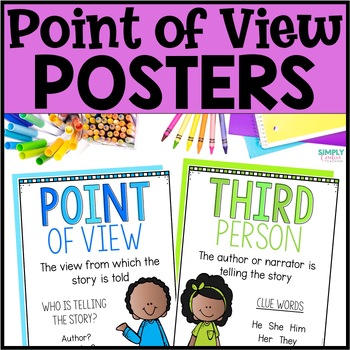 Preview of Point of View Posters, Anchor Chart, First, Second, & Third Person POV