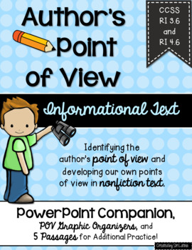 Preview of Point of View PowerPoint, Graphic Organizers, Passages, RI 3.6, RI 4.6