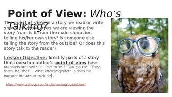 Preview of Point of View Powerpoint (5th-6th Grade)