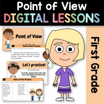 Preview of Point of View Reading 1st Grade Google Slides | Guided Reading Practice