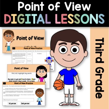 Preview of Point of View Reading 3rd Grade Google Slides | Guided Reading Practice