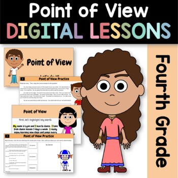 Preview of Point of View Reading 4th Grade Google Slides | Guided Reading Practice
