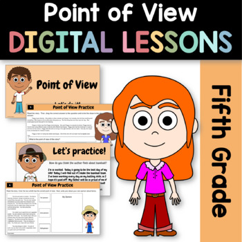Preview of Point of View Reading 5th Grade Google Slides | Guided Reading Practice