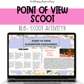 Preview of Point of View Scoot. RL.6 -Compare and Contrast Point of View Task Cards