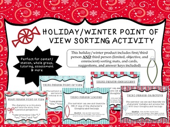 Preview of Point of View Sorting Activity {Winter and Holiday Themed}