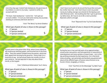Point of View Task Cards by Tales from Room 801 | TpT