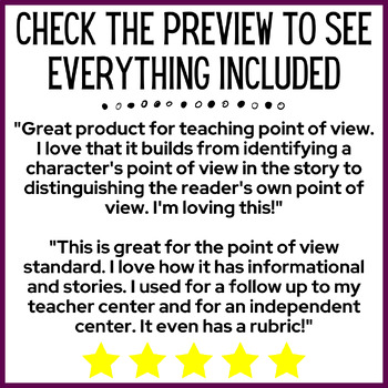 Point of View Task Cards by Kalena Baker - Teaching Made Practical