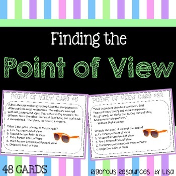 Preview of Point of View Task Cards