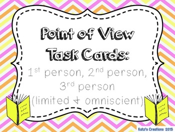 Preview of Point of View Task Cards (1st person/2nd person/3rd person limited & omniscient)