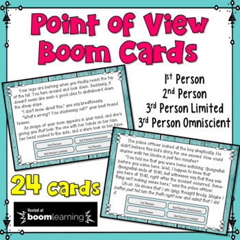 Preview of Point of View Task Cards: BOOM Cards