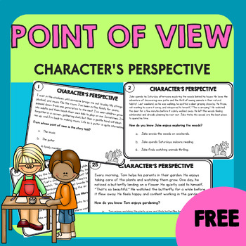Preview of Point of View Task Cards | Character Perspective Reading Comprehension Activity