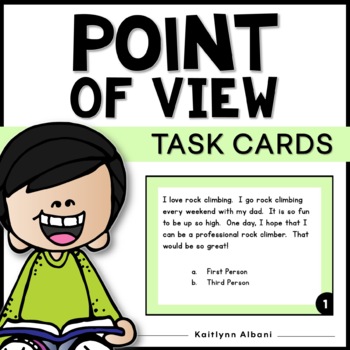Preview of Point of View Task Cards [First Person & Third Person]