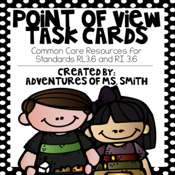 Preview of Point of View Task Cards (RL3.6 and RI3.6) - Distance Learning