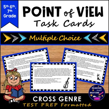 Preview of Point of View Task Cards for STAAR Reading and Digital with TpT Easel Activity