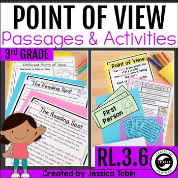 Preview of Point of View Reading Comprehension Passages Unit & Worksheets, 3rd Grade RL.3.6