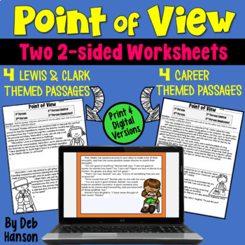 Preview of Point of View Worksheets: Careers & Lewis and Clark passages
