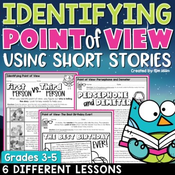 Preview of Point of View Worksheets Graphic Organizers First & Third Person Point of View