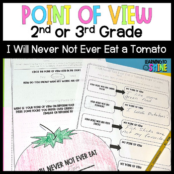 Preview of Point of View Worksheets and Activities | I Will Never Not Ever Eat A Tomato