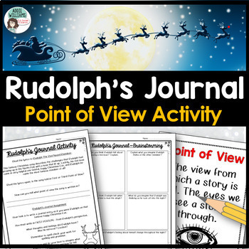 Preview of Point of View Writing Activity - Rudolph's Story / Christmas Writing