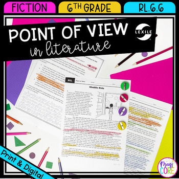 Preview of Point of View in Literature - 6th Grade Reading Comprehension Passages RL.6.6