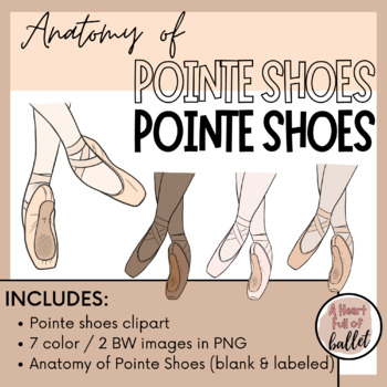 Preview of Ballet | Pointe Shoes Clipart | Anatomy of Pointe Shoes