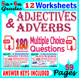 Adjectives and Adverbs Worksheets. 5th-6th Grade ELA Pract