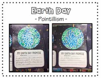 Preview of Pointillism Earth Day Art