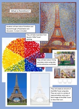 Preview of Pointillism Eiffel Tower Project