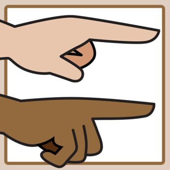 finger pointing clipart