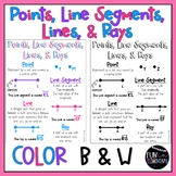 Points, Line Segments, Lines, & Rays *PowerPoint & Google Drive