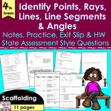 Points, Lines, Line Segments, Rays & Angles: notes, practi