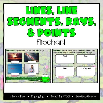 Preview of Points, Lines, Line Segments, & Rays ActivInspire Flipchart - Third Grade