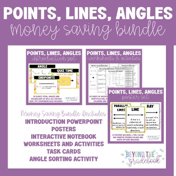 Preview of Points, Lines, Rays and Angles Bundle