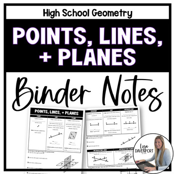 Preview of Points Lines and Planes - Binder Notes for Geometry