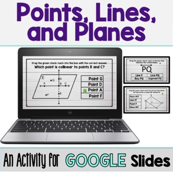 Preview of Points, Lines, and Planes - Digital Activity (GOOGLE SLIDES)