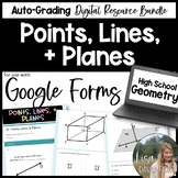 Points Lines and Planes - Google Forms Digital Assignment