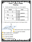 Points, Lines, and Planes Practice Worksheet